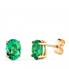 Pendientes Oro Esmeralda